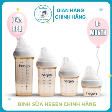 Bình Sữa Hegen Đủ Kích Cỡ Núm 150-240-330ml An Toàn cho Bé 0‑9 Tháng, Giá ưu đãi 339k
