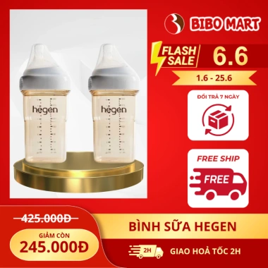 Bình sữa Hegen PPSU 60-330ml Full Box chính hãng - Đủ size, giá ưu đãi 404.000₫