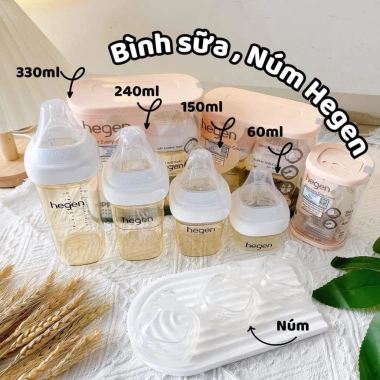 Bình Sữa HEGEN PPSU 60-330ml Núm Ti Siêu Mềm Chất Lượng Cao Giá 385k 5 Bình Sữa HEGEN PPSU 60-330ml Núm Ti Siêu Mềm Chất Lượng Cao Giá 385k 5