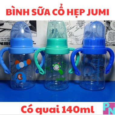 Bình sữa Jumi 140-250ml, núm vú mềm, kháng sặc, giảm đầy hơi, tay cầm, không quai 9 Bình sữa Jumi 140-250ml, núm vú mềm, kháng sặc, giảm đầy hơi, tay cầm, không quai 9