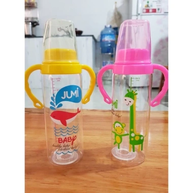 Bình sữa JUMI cổ hẹp 2 tay cầm và không tay – Giá ưu đãi 22.550₫