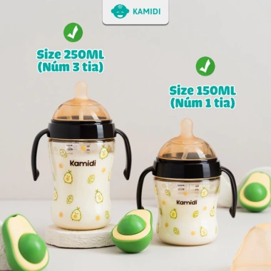 Bình Sữa Kamidi Chất Liệu PPSU 210ml-300ml Họa Tiết Bơ An Toàn Giá Ưu Đãi 422.900 VND