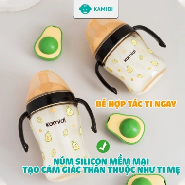 Bình Sữa Kamidi Chất Liệu PPSU 210ml-300ml Họa Tiết Bơ An Toàn Giá Ưu Đãi 422.900 VND