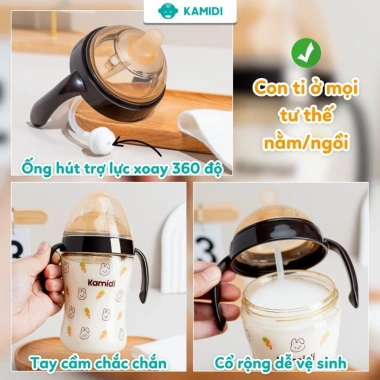 Bình sữa Kamidi PPSU họa tiết thỏ 210ml/300ml - An toàn, giá chỉ 550.000đ 5