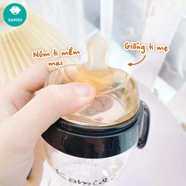 Bình Sữa Kamidi Silicon Nâu 150ml/250ml - Đầu Ti Mẹ An Toàn, Giá Giảm 341k 5