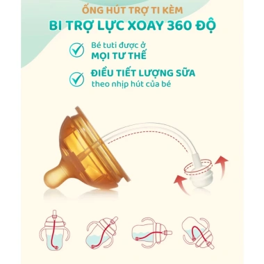Bình sữa Kamidi silicone an toàn cho bé sơ sinh, chống sặc, giảm đầy hơi, 414k