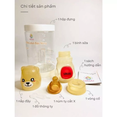 Bình sữa Loluli báo nóng PPSM kháng khuẩn an toàn 120/180/240ml vàng - 175.000₫ 3