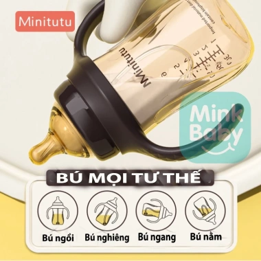 Bình sữa Minitutu Nano bạc cổ rộng 300ml và 240ml cho bé - Giá ưu đãi 150.000₫ 3