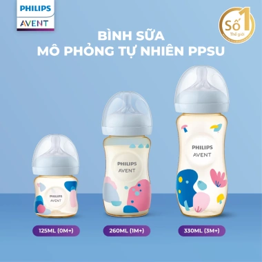 Bình Sữa Mô Phỏng Tự Nhiên PPSU Philips Avent 125/260/330ml - Giá ưu đãi 403.000đ