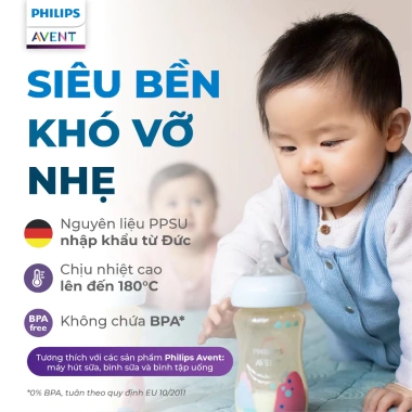 Bình Sữa Mô Phỏng Tự Nhiên PPSU Philips Avent 125/260/330ml - Giá ưu đãi 403.000đ