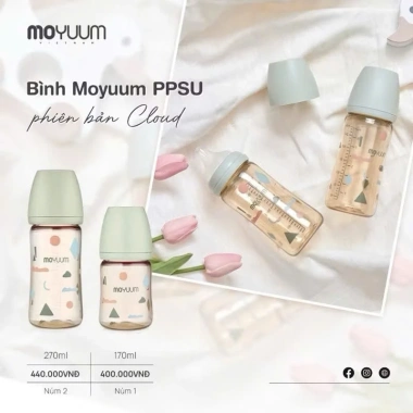 Bình sữa Moyuum Hàn Quốc cho trẻ, núm ti mềm mại, nhựa PPSU 170ml/270ml - Giá chỉ 199.000₫ 5