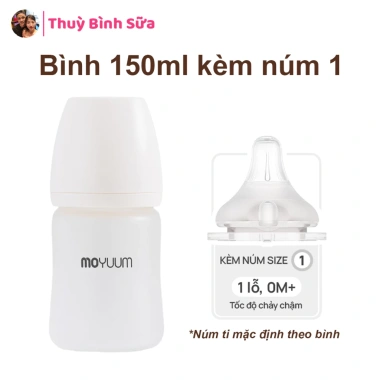 Bình sữa Moyuum Thủy tinh tráng Silicon 150ml-240ml Hàn Quốc chính hãng - 480k 7