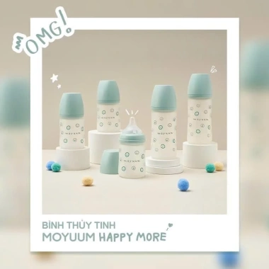 Bình sữa Moyuum thuỷ tinh tráng silicon 150ml - 240ml không BPA giá ưu đãi 585k 2