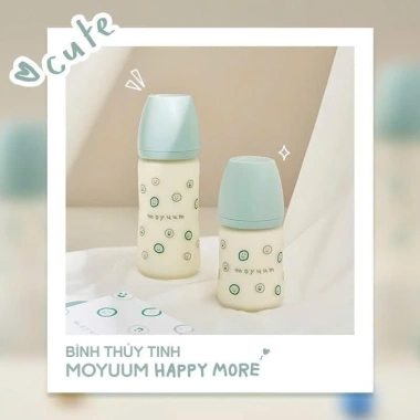 Bình sữa Moyuum thuỷ tinh tráng silicon 150ml - 240ml không BPA giá ưu đãi 585k 3