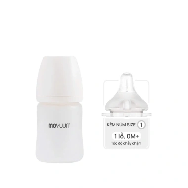 Bình sữa Moyuum thuỷ tinh tráng silicon 150ml - 240ml không BPA giá ưu đãi 585k 8