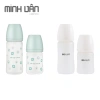 Bình sữa Moyuum thuỷ tinh tráng silicon 150ml/240ml - Giá 565k, không đổi núm