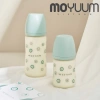 Bình sữa moyuum thủy tinh tráng silicon trơn hoạ tiết - chính hãng, giá 110.000₫ 7