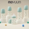 Bình sữa moyuum thủy tinh tráng silicon trơn hoạ tiết - chính hãng, giá 110.000₫ 8