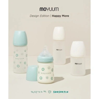 Bình Sữa Moyuum Thuỷ Tinh Tráng Silicone 150ml-240ml An Toàn, Vệ Sinh Dễ Dàng, Giá 565k