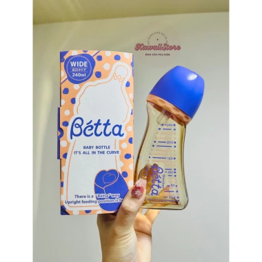 Bình sữa Nhật Bản BÉTTA cổ rộng 160ml-240ml - Giá ưu đãi 689.000₫, chính hãng