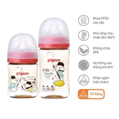 Bình Sữa Nội Địa Nhật Thế Hệ 3 160ml/240ml - Đủ Họa Tiết, Giá Ưu Đãi 289k 5