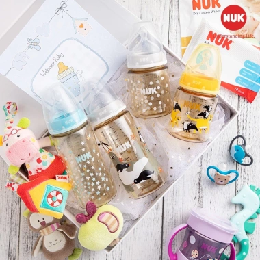 Bình sữa NUK PPSU – siêu nhẹ, chống vỡ, nút ti silicone chỉnh nha, giá 279.200₫