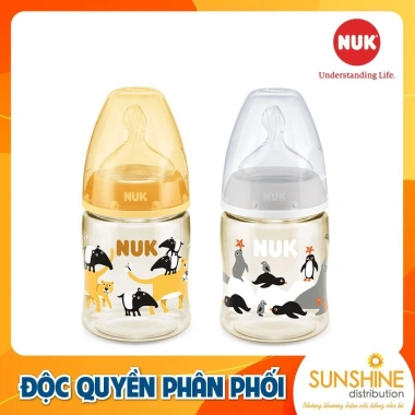 Bình sữa NUK PPSU – siêu nhẹ, chống vỡ, nút ti silicone chỉnh nha, giá 279.200₫