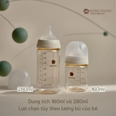 Bình sữa núm ti Green Finger Hàn Quốc 160ml-280ml chính hãng, chọn núm S/M/L/LL, giá ưu đãi 140.000đ