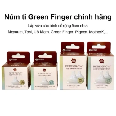 Bình sữa núm ti Green Finger Hàn Quốc 160ml-280ml chính hãng, chọn núm S/M/L/LL, giá ưu đãi 140.000đ