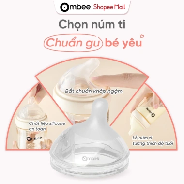 Bình Sữa Ombee PPSU Chống Sặc, Chống Đầy Hơi, Núm Ti Mềm - Prince 90ml/170ml/270ml 363.000₫ 8