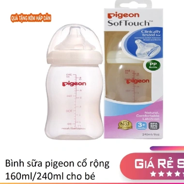Bình Sữa Pi Cổ Rộng Cao Cấp 160ml/240ml - An Toàn, Tiện Lợi, Giảm Giá Đến 120k 2