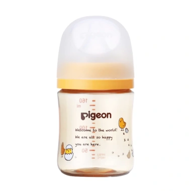 Bình sữa Pigeon nội địa Nhật thế hệ 3 màu vàng Gà Con - 160ml/240ml, thiết kế mới, an toàn, giảm giá 255k 6