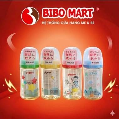 Bình sữa Pigeon PPSU 160-240ml mẫu mới 2.025, nội địa Nhật, tặng kim đục lỗ, chỉ 245k