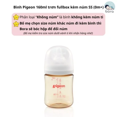 Bình sữa Pigeon PPSU Plus 160/240ml Thế hệ III nút SS-3L chính hãng 329.900₫