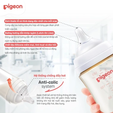 Bình Sữa Pigeon PPSU Softouch 160ml-240ml Hoạ Tiết Ngỗng Thỏ Hồng - 551,000₫ 5 Bình Sữa Pigeon PPSU Softouch 160ml-240ml Hoạ Tiết Ngỗng Thỏ Hồng - 551,000₫ 5