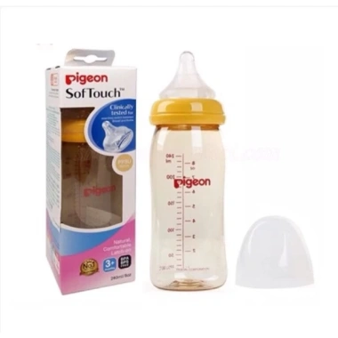 Bình sữa Pigeon Softouch thế hệ 3 cổ rộng 160ml‑240ml PPSU, thủy tinh an toàn, giảm giá 235k