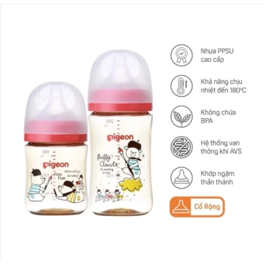 Bình sữa Pigeon thủy tinh Nhật 3 mới 160ml/240ml – Không BPA, giảm còn 398k 4