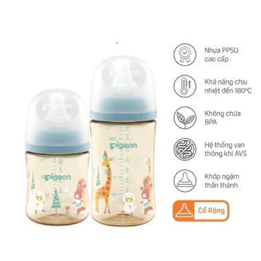 Bình sữa Pigeon thủy tinh Nhật 3 mới 160ml/240ml – Không BPA, giảm còn 398k 5