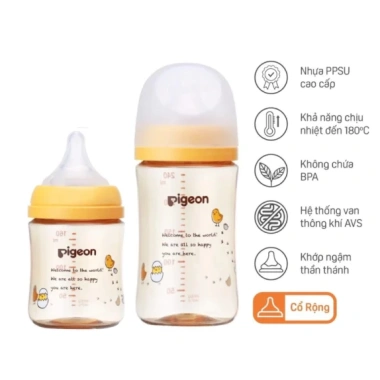 Bình sữa Pigeon thủy tinh Nhật 3 mới 160ml/240ml – Không BPA, giảm còn 398k 6