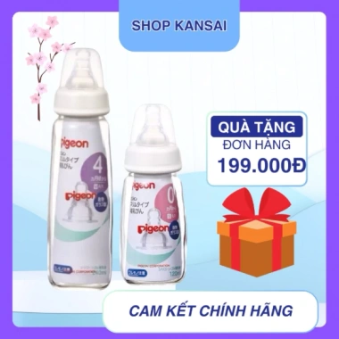 Bình sữa Pigeon thủy tinh Nhật Bản 120-240ml - An toàn, giảm giá 260.000 2