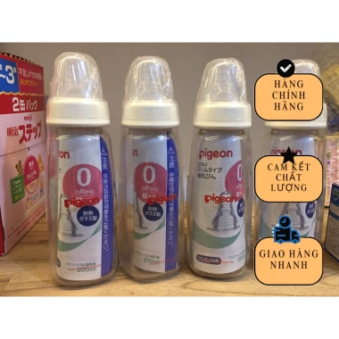Bình sữa Pigeon thủy tinh Nhật Bản 120-240ml - An toàn, giảm giá 260.000 6