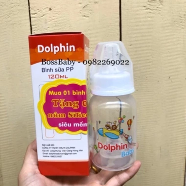 Bình sữa PP cổ hẹp Dolphin 120ml Van chống sặc, giảm còn 50.000đ 2 Bình sữa PP cổ hẹp Dolphin 120ml Van chống sặc, giảm còn 50.000đ 2