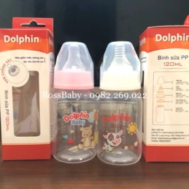 Bình sữa PP cổ hẹp Dolphin 120ml Van chống sặc, giảm còn 50.000đ 3 Bình sữa PP cổ hẹp Dolphin 120ml Van chống sặc, giảm còn 50.000đ 3