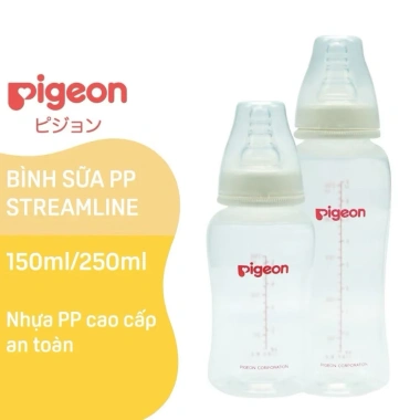 Bình Sữa PP Plus Pigeon 150/160/240/250ml Giá 99.000 kèm quà tặng 6