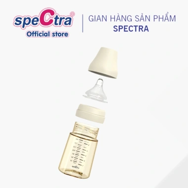 Bình sữa PPSU cổ rộng Spectra 160ml nút ti size S màu vàng gold an toàn tiện lợi 3 Bình sữa PPSU cổ rộng Spectra 160ml nút ti size S màu vàng gold an toàn tiện lợi 3
