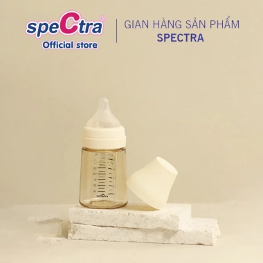 Bình sữa PPSU cổ rộng Spectra 160ml nút ti size S màu vàng gold an toàn tiện lợi 5 Bình sữa PPSU cổ rộng Spectra 160ml nút ti size S màu vàng gold an toàn tiện lợi 5