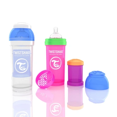 Bình sữa PPSU cổ rộng Twistshake và núm vú cầu vồng 180‑330ml - Giá ưu đãi 109.999₫