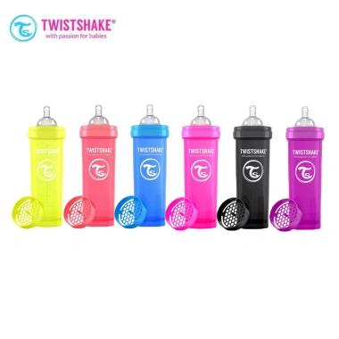 Bình sữa PPSU cổ rộng Twistshake và núm vú cầu vồng 180‑330ml - Giá ưu đãi 109.999₫