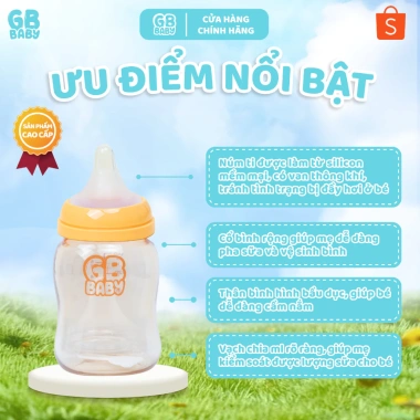 Bình sữa PPSU GB-Baby cổ rộng 90-280ml, tặng núm ti & que chọc - 141.000 VND