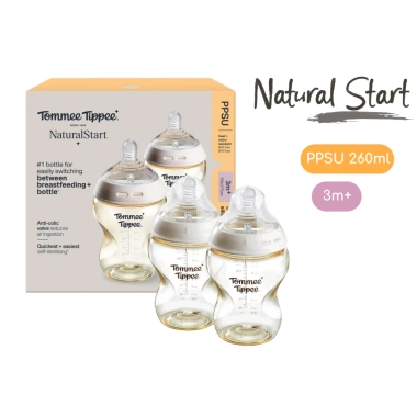 Bình sữa PPSU Tommee Tippee Natural Start 150-340ml Siêu Mềm Tự Nhiên cho Bé Sơ Sinh - Giá ưu đãi 293.250 VND